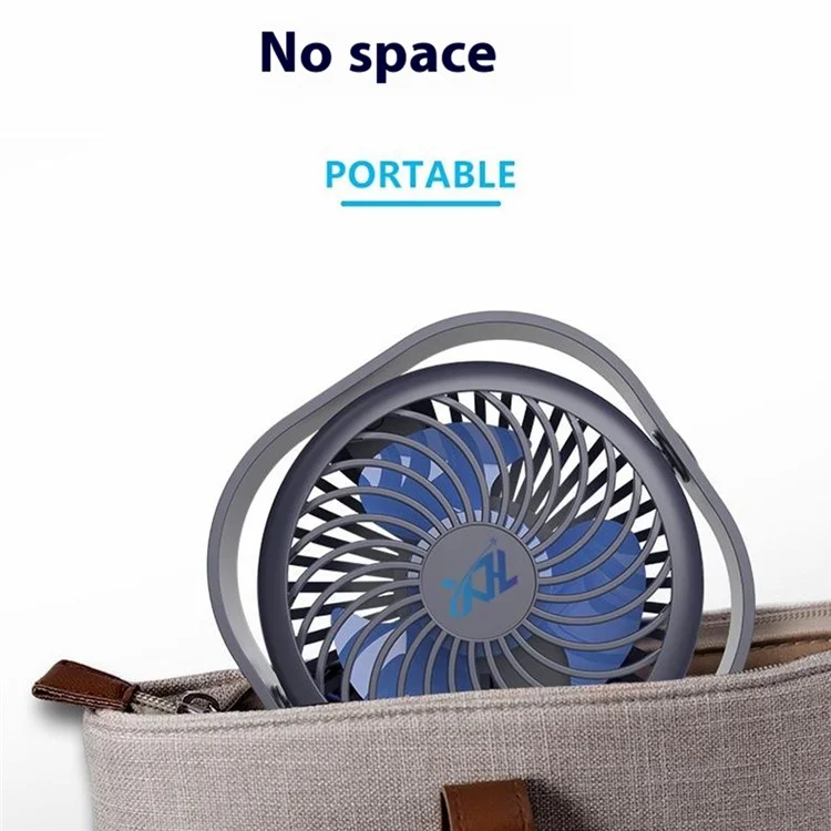 F008 3-Gang USB-wiederaufladbarer Schreibtisch-Miniventilator Tragbarer Sommerkühler für Büro und Zuhause - Pink