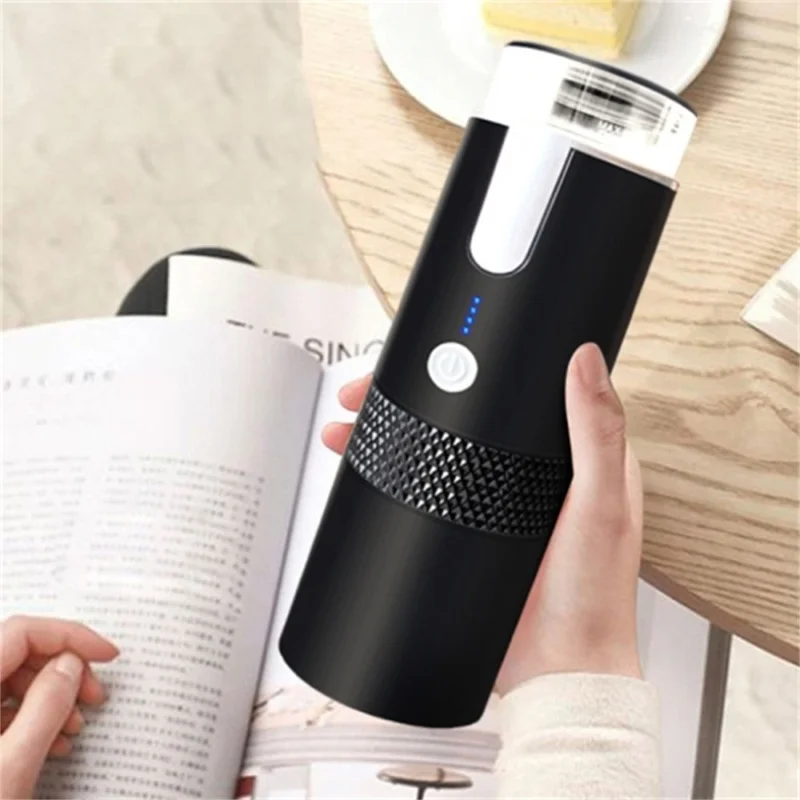 Portable Espresso Machine Capsule / Ground Coffee Compatible Rechargeable Electric Coffee Maker (BPA Free, No FDA)