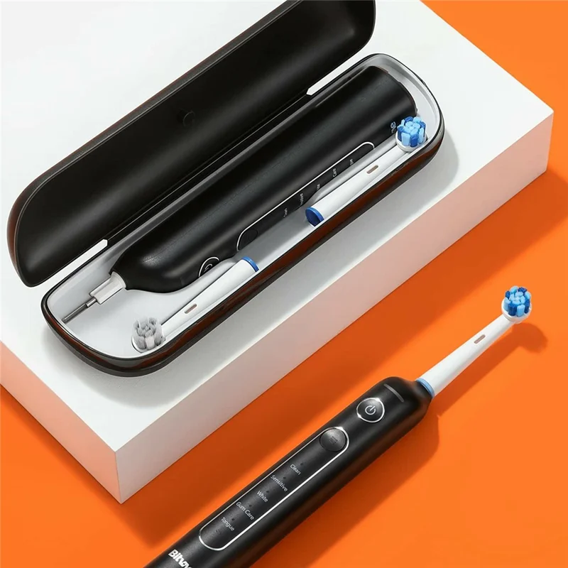 BITVAE R2 Rotating Electric Toothbrush Adults Rechargeable 5 Modes Waterproof Toothbrush with 8 Brush Heads - Black