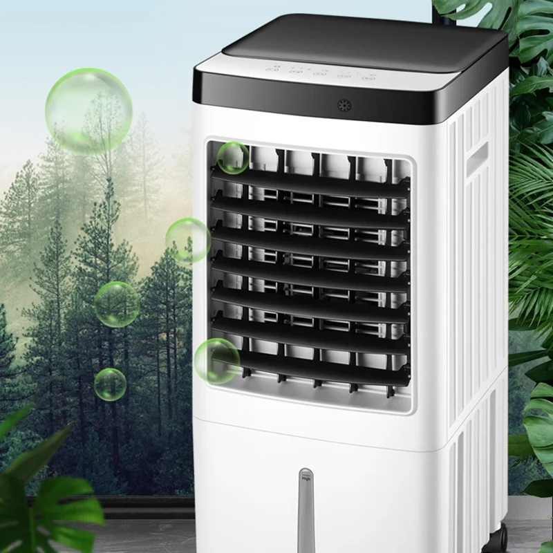 Portable Air Cooler Home Remote Control Evaporative Cooling Tower Fan Humidifier - EU Plug