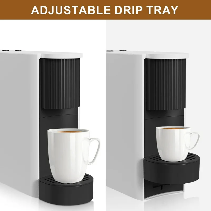 Espresso Capsule Coffee Maker Home Office Automatic Compact Coffee Making Machine, EU Plug (BPA Free, No FDA) - White