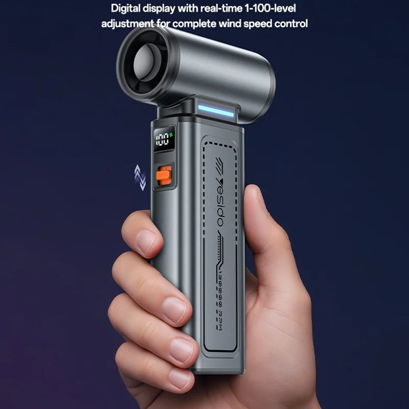 YESIDO YF19 Handheld Fan Powerful Outdoor High-Speed Wireless Portable Car Dust Blower  /  Fan  /  Vacuum Cleaner