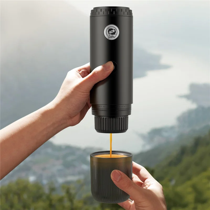 ICAFILAS Portable Capsule Coffee Machine 19 Bar High Pressure Extraction Small Electric Espresso Maker with 3 Tray - Black