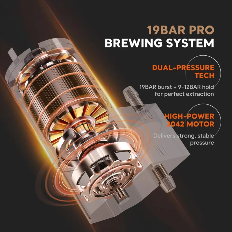 ICAFILAS Portable Capsule Coffee Machine 19 Bar High Pressure Extraction Small Electric Espresso Maker with 3 Tray - Black