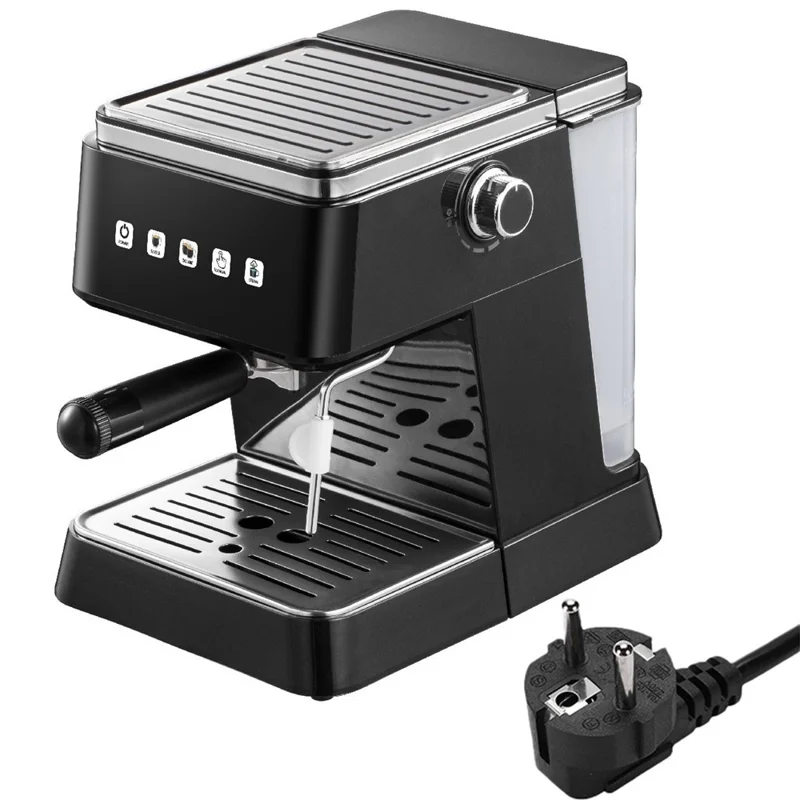 15.L Wassertank Halbautomatische Kaffeemaschine mit Konzentrat-Extraktion, Touch-Control Espressomaschine, EU-Stecker - Schwarz