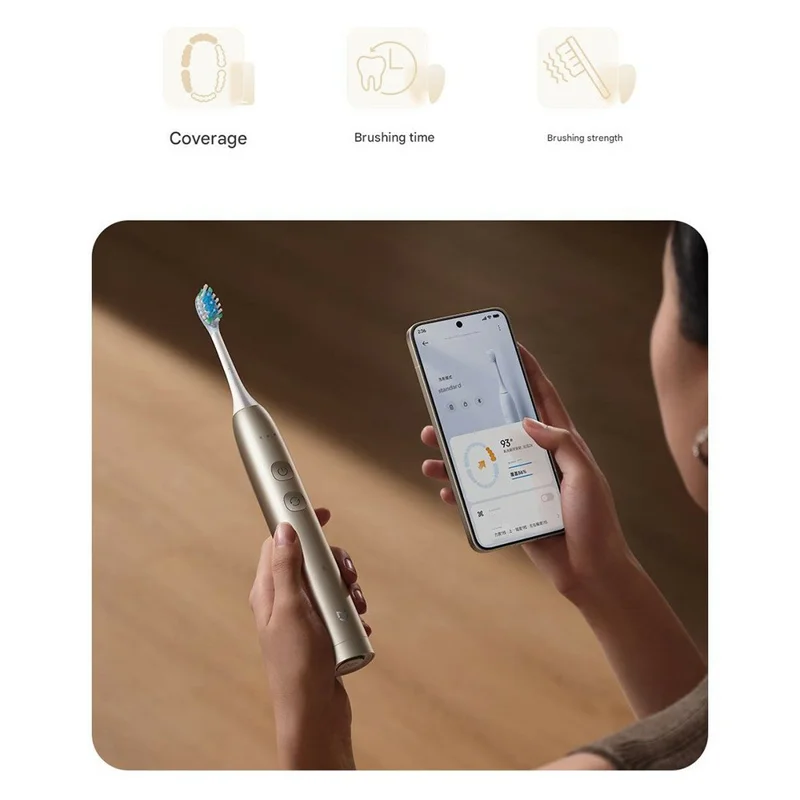 XIAOMI MIJIA Sonic Electric Toothbrush IPX8 Waterproof Multi-directional Sweeping Toothbrush - Gold