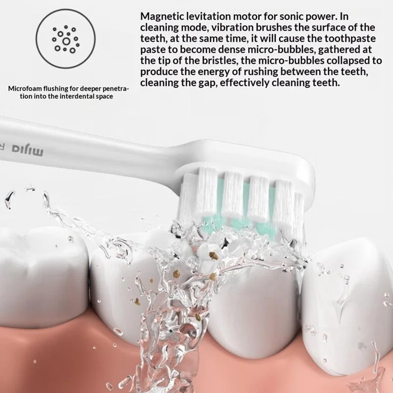 XIAOMI Mijia T200 Sonic Electric Toothbrush IPX7 Waterproof 31000VPM 2 Modes Type-C Charging Automatic Tooth Brush Gift - Blue