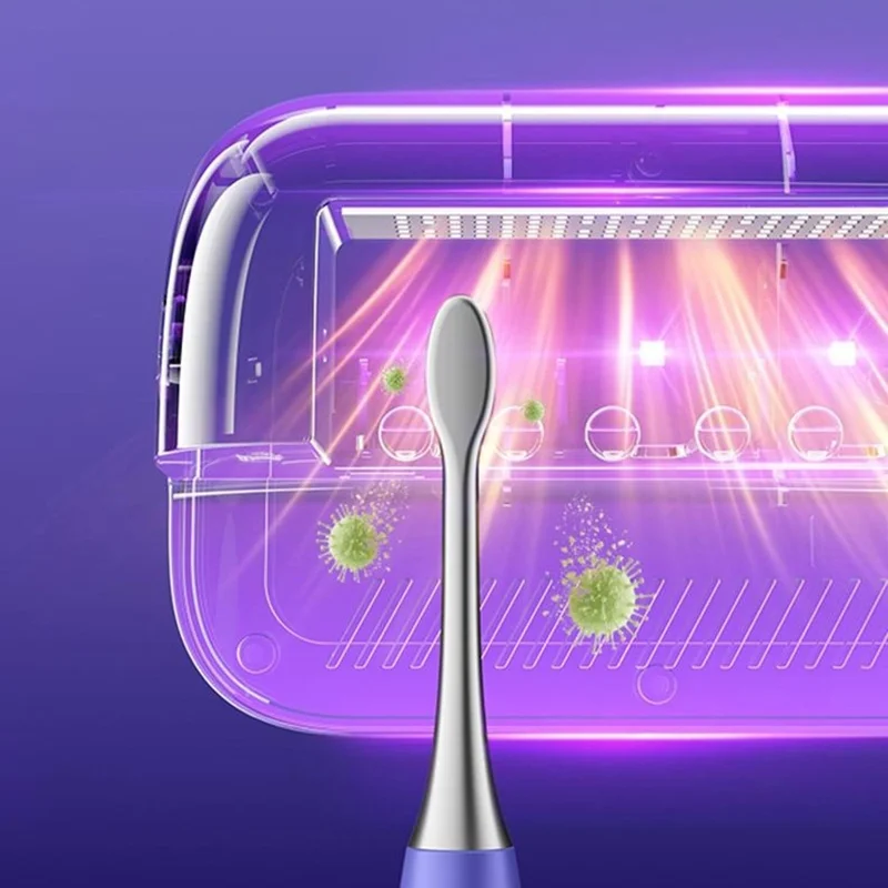 YESIDO MG32 UV Toothbrush Sterilizer Dryer Holder 4 Slots Wall Mount Digital Display Storage Sterilization Box for Bathroom