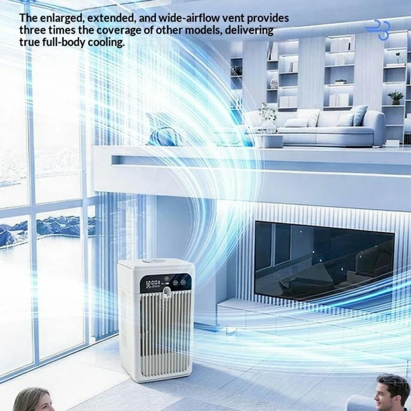 Desktop Cooling Spray Fan USB Rechargeable Mini Air Conditioner Humidifier with Timer