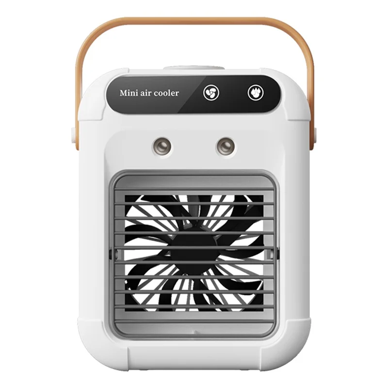L7 Air Conditioner Portable Fan Desktop Humidifier Dual Spray Mini Cooler 500ml Tank for Bedroom Office - Handle Style
