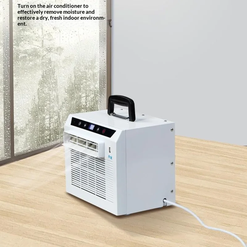 Portable Split Air Conditioner with 2m Connecting Hose 1300W 3000BTU Mini AC Unit for Camping RV Car, EU Plug - White