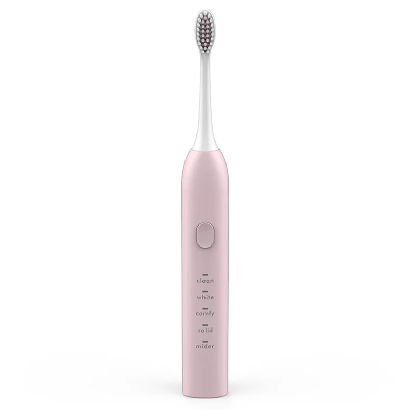 Sonic Electric Toothbrush USB Rechargeable Five Brushing Modes Automatic Tooth Brush Gift - Pink