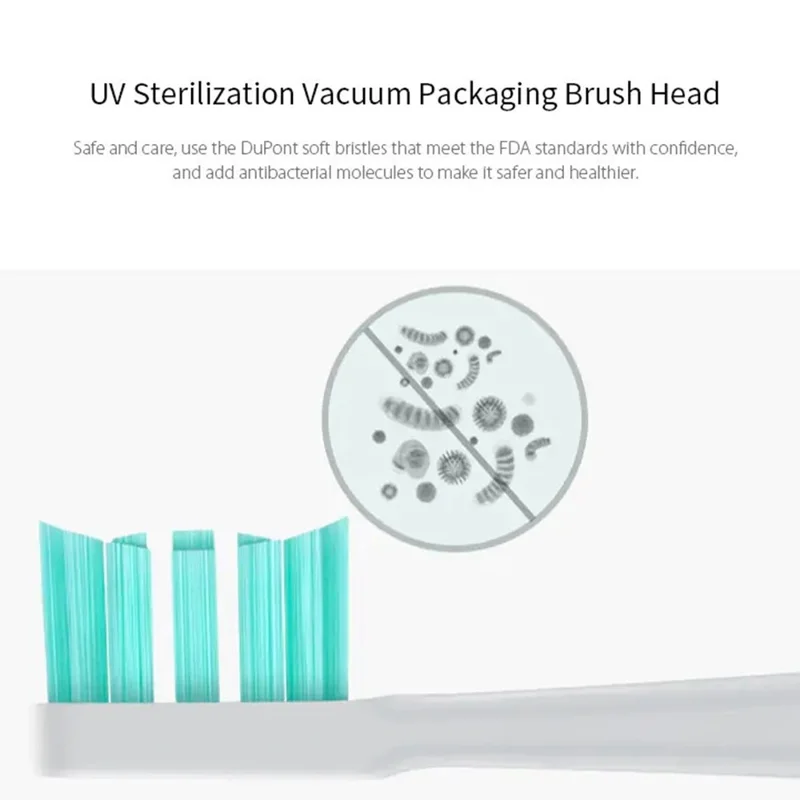 XIAOMI Mijia T500 Smart Electric Toothbrush Ultrasonic Whitening Teeth Waterproof Rechargeable Automatic Tooth Brush (with FDA Certificate, BPA-Free) - Blue