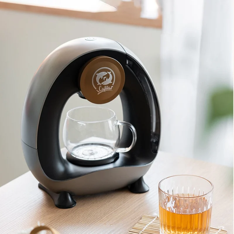 ICAFILAS Mini Q Cafeteira Portátil Máquina de Café Americano para Casa e Escritório (Sem Certificado FDA) - Preto / 220V Plugue UE