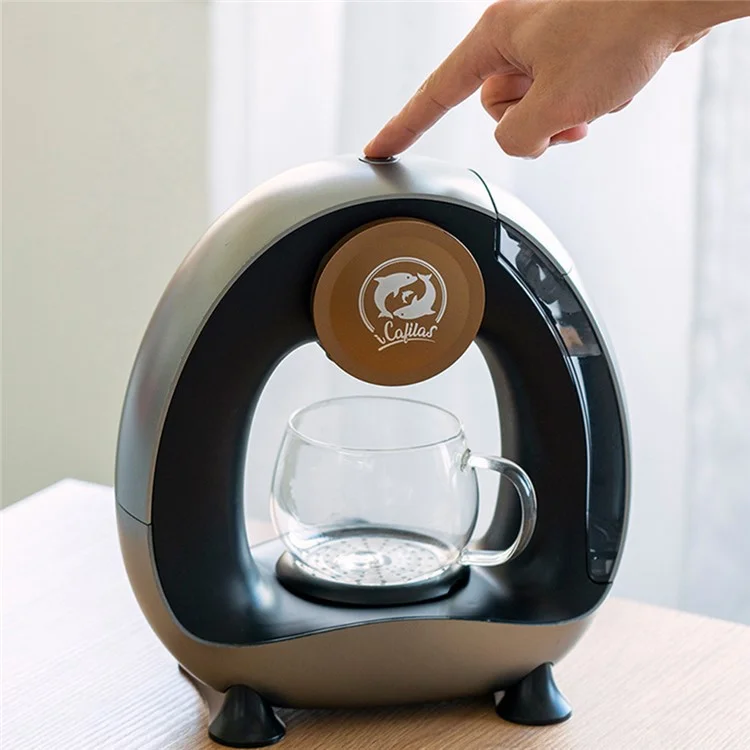 ICAFILAS Mini Q Cafety Mandle Portátil Americano Coffee Machine Para Escritório em Casa (sem Certificado Fda) - Prata / 110V Plugue Dos Eua