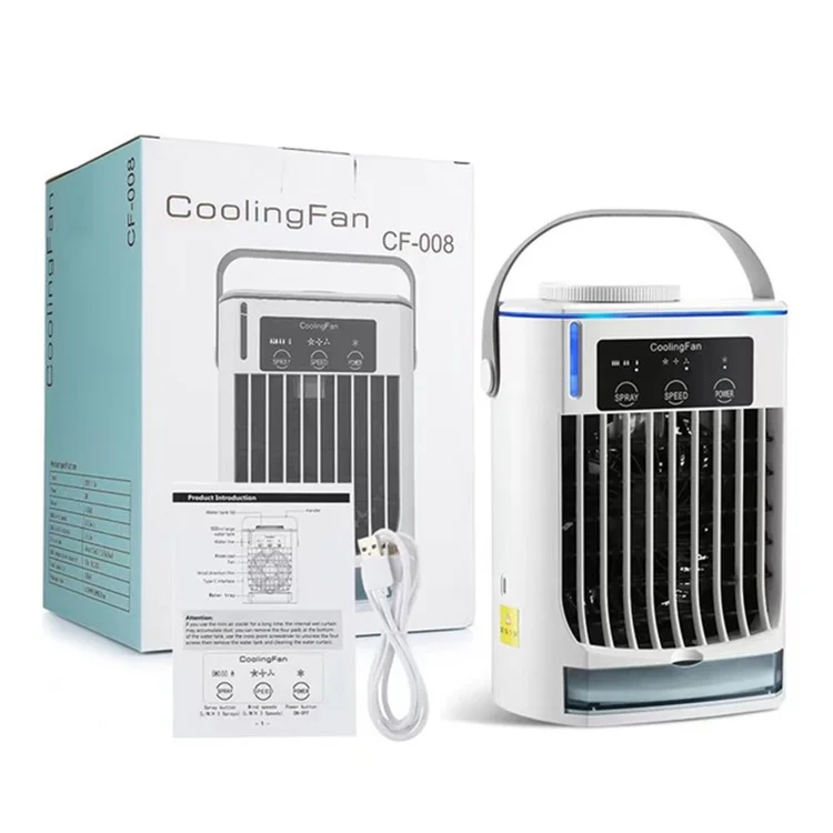 CF-008 Summer Home Mini Air Conditioning Water Cooling Fan Desktop USB Mist Diffuser Air Cooler