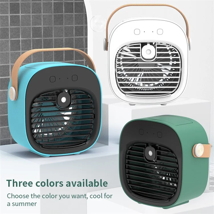 F12 Water-Cooled Fan Hanheld Nano Spray Cooling Fan Mini Desktop Air Cooler - Blue