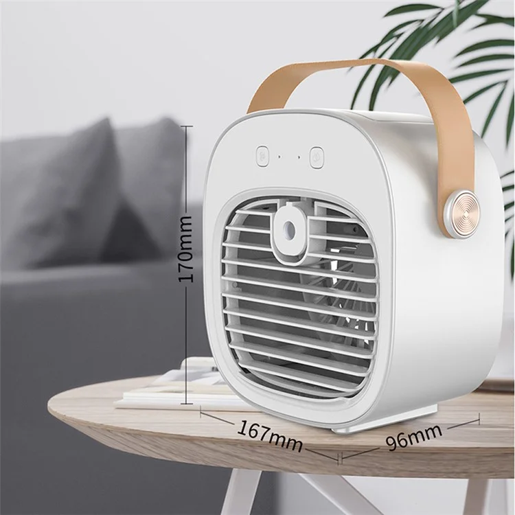 F12 Water-Cooled Fan Hanheld Nano Spray Cooling Fan Mini Desktop Air Cooler - Blue