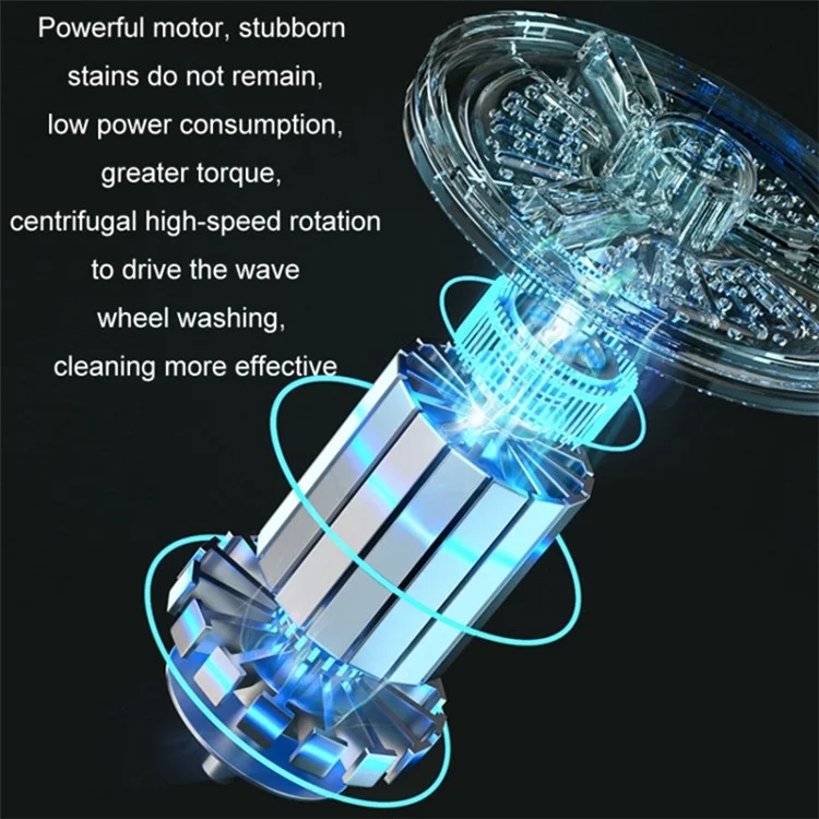 4.5L Mini Collapsible TPE+PP Washing Machine Smart Timing Underwear Cleaning Machine, EU Plug - Green