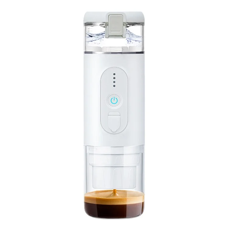 CF-1801BGC+ 90ml Wireless Heating Espresso Machine Car Electric Coffee Maker for Traveling Camping (BPA Free, No FDA Certificate) - White