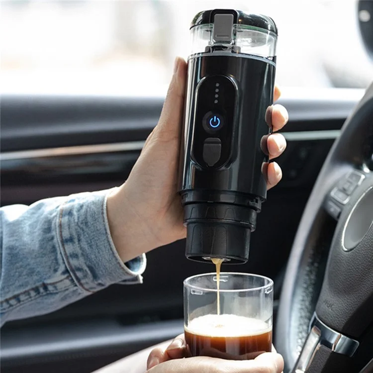 CF-1801BGC+ 90ml Wireless Heating Espresso Machine Car Electric Coffee Maker for Traveling Camping (BPA Free, No FDA Certificate) - White