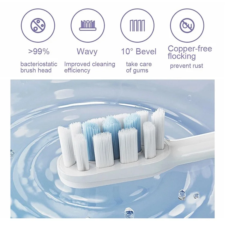 XIAOMI MIJIA T302 4 Modes Anti-bacteria IPX8 Waterproof Sonic Electric Toothbrush - Silver