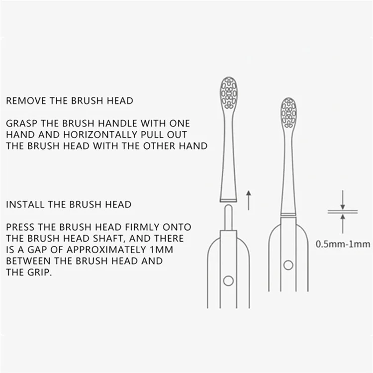 For Philips HX2 Series Electric Toothbrush Head Soft Bristles Replacement Tooth Brush Head - Cleaning Type