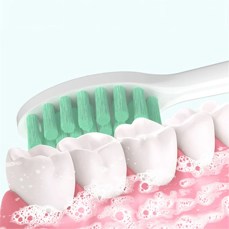 For Philips HX2 Series Electric Toothbrush Head Soft Bristles Replacement Tooth Brush Head - Purple Cleaning Type