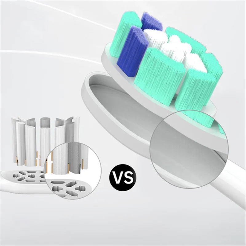 For Philips HX3 / 6 / 9 Series Electric Toothbrush Soft Bristles Replacement Tooth Brush Head - Black