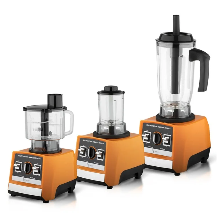RAF R.2839 Electric Juicer + Coffee Bean Grinder + Food Processor, 3-In-1 Blenders for Kitchen - Orange