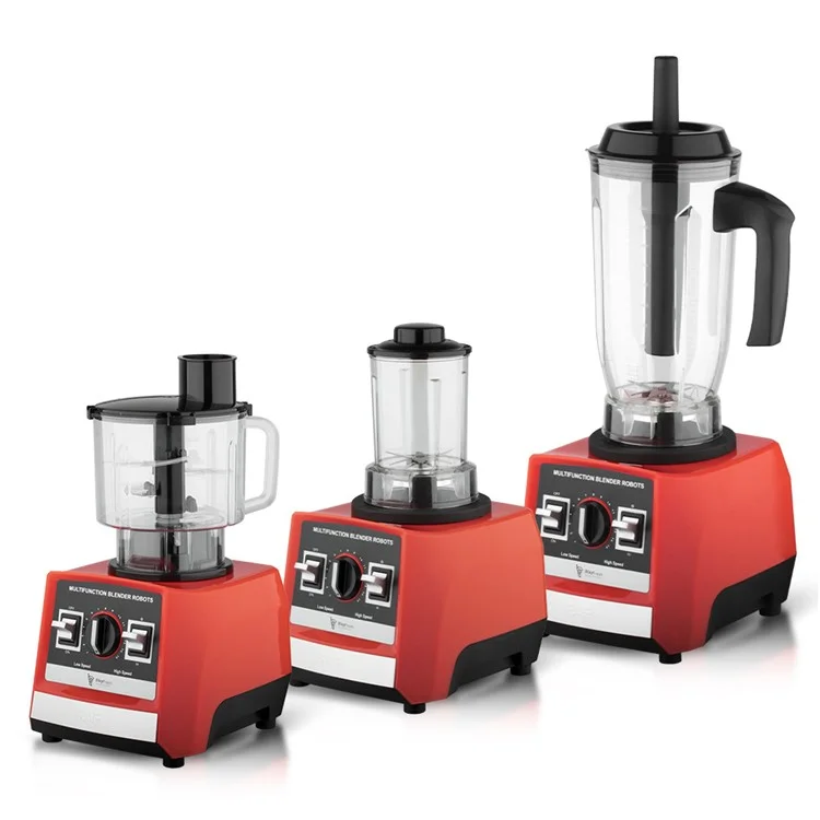 RAF R.2839 Electric Juicer + Coffee Bean Grinder + Food Processor, 3-In-1 Blenders for Kitchen - Red