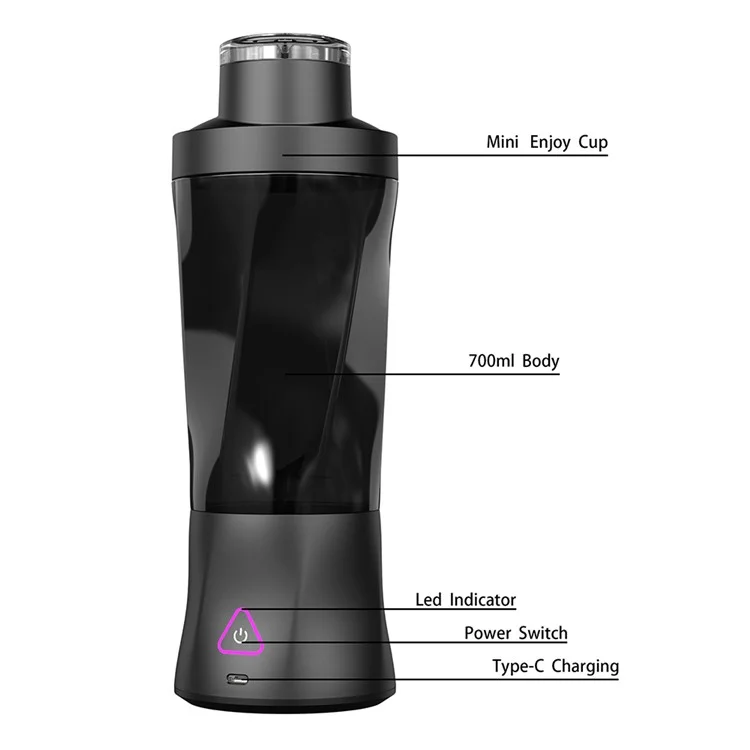 HD-10 Portable Sports Electric Juicer Recargable Mini Juicer Cup Fruit Ice Trituradora (sin FDA, Bpa Sin Bpa) - Blanco