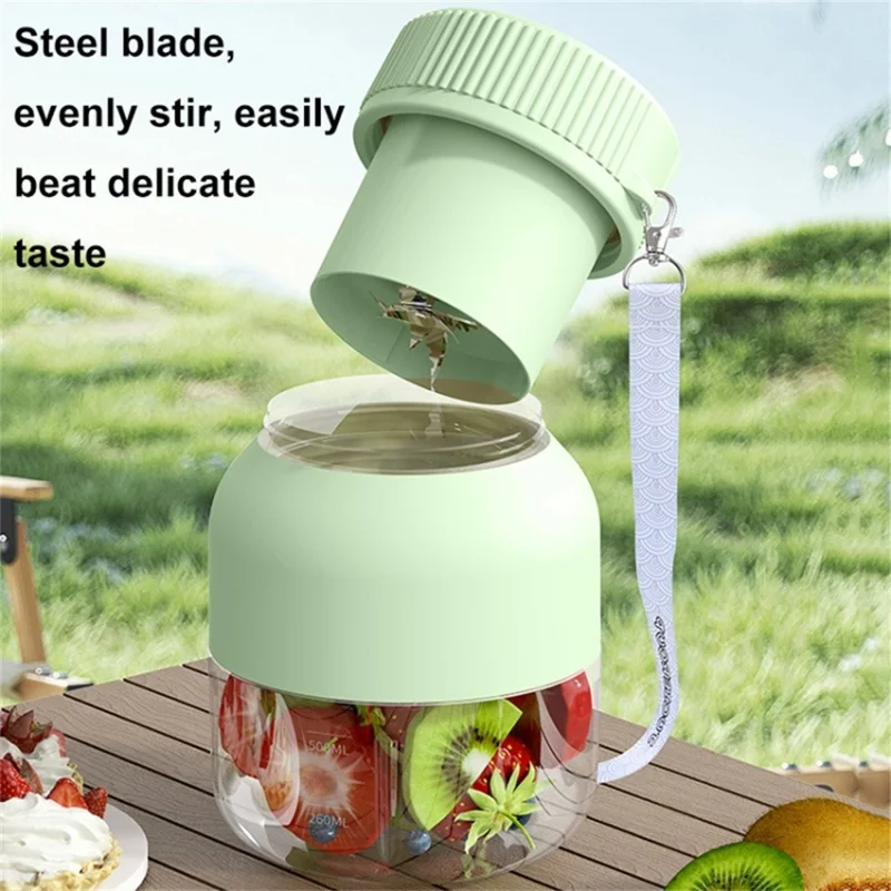 800ml Wireless Portable Blender Electric Fruit Juicer Multifunction Smoothies Mixer (No FDA, BPA Free) - Green