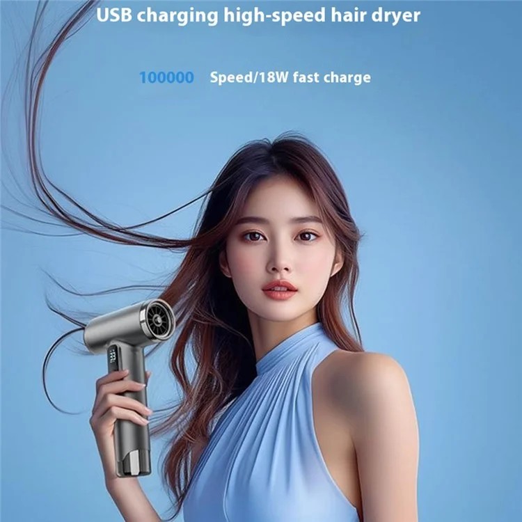 Asciugacapelli wireless 15000mAh ad alta potenza con ioni, asciugatura rapida per dormitori e studenti - Bianco