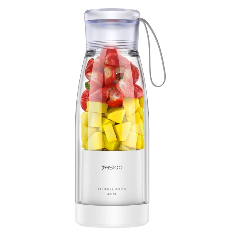 YESIDO EC17 450ml Tragbarer Mixer 18500 U/min 80W Wiederaufladbarer 304 Edelstahl-Standmixer (BPA-frei, Keine FDA-Zulassung)