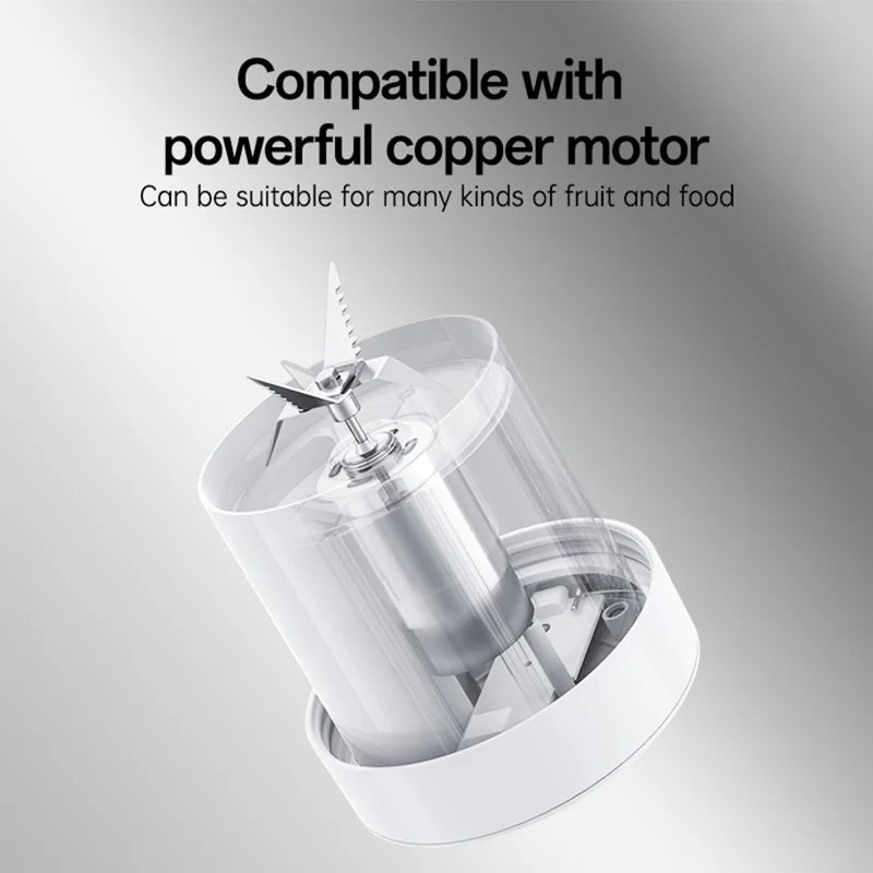 YESIDO EC17 450ml Tragbarer Mixer 18500 U/min 80W Wiederaufladbarer 304 Edelstahl-Standmixer (BPA-frei, Keine FDA-Zulassung)