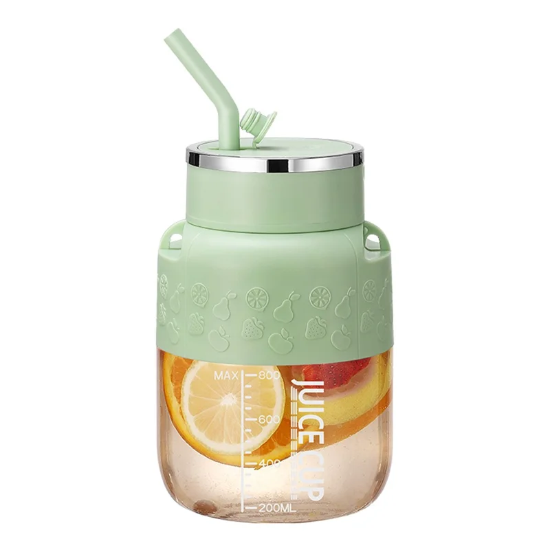 K2 Vaso Batidora Mini de 800ml, USB Recargable, Portátil, Inalámbrico, Batidora de Frutas Eléctrica (Sin BPA, Sin FDA) - Verde
