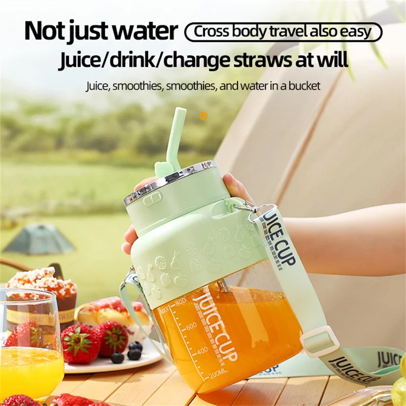 K2 Liquidificador Portátil Sem Fio de 800ml para Frutas, Recarregável por USB - Bege (Livre de BPA, Sem Certificação FDA)