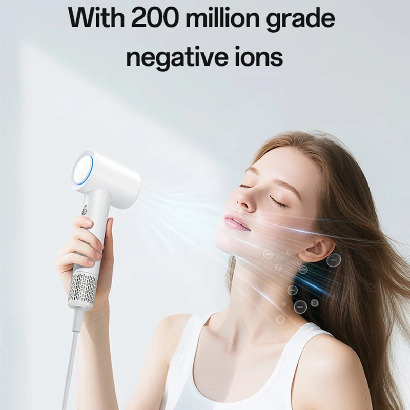 YESIDO MG22 High Speed Hair Dryer 100000RPM Brushless Motor Ionic Technology Blow Dryer - White  /  EU Plug