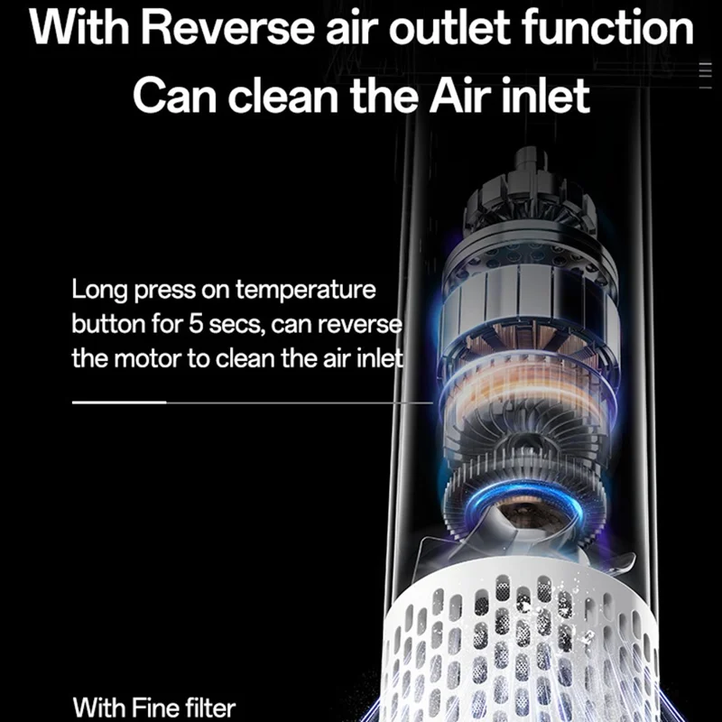 YESIDO MG22 High Speed Hair Dryer 100000RPM Brushless Motor Ionic Technology Blow Dryer - White  /  EU Plug