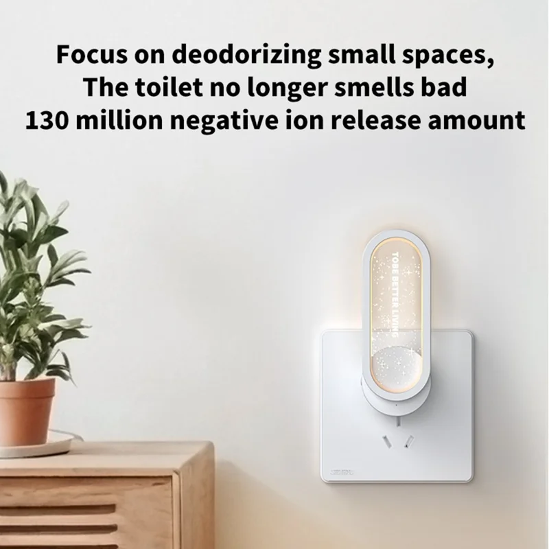 TS-29 Negative Ion Air Purifier Intelligent Frequency Conversion Mini Indoor Freshener for Formaldehyde  /  Smoke Removal - White  /  EU Plug