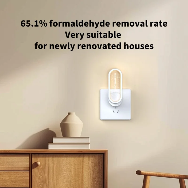 TS-29 Negative Ion Air Purifier Intelligent Frequency Conversion Mini Indoor Freshener for Formaldehyde  /  Smoke Removal - White  /  EU Plug