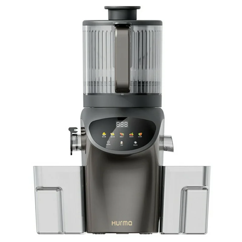 HURMA JB-M9 3L Kapacitet Automatisk Juicemaskine 156mm Stor Tilskeu 250W Kobbermotor Juicemaskine - Mørk Grå / EU Stik