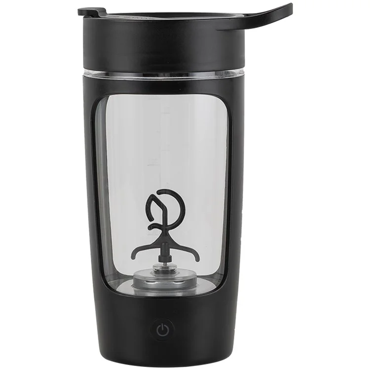 EQURA Copo Misturador de Proteína de Fitness Esportivo 650ml Garrafa de Café Elétrica Portátil com Carregamento USB Mixing Milkshake Cup (Sem Certificado FDA, Livre de BPA) - Preto 