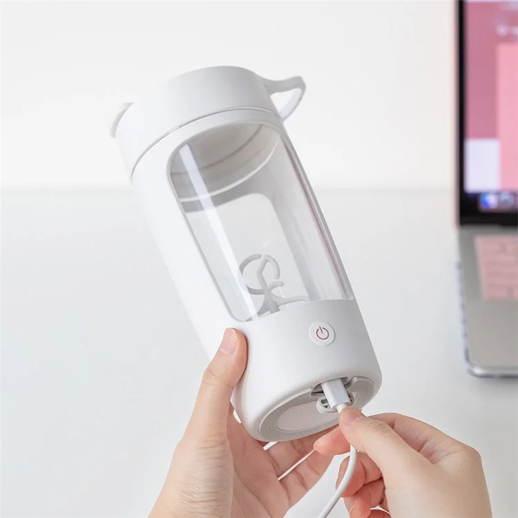 EQURA Copo Misturador de Proteína de Fitness Esportivo 650ml Garrafa de Café Elétrica Portátil com Carregamento USB Mixing Milkshake Cup (Sem Certificado FDA, Livre de BPA) - Preto 