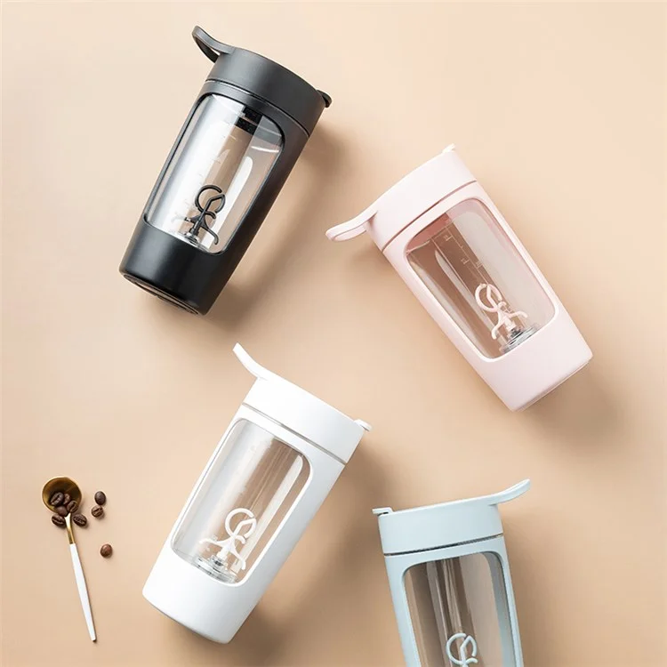 EQURA Copo Misturador de Proteína de Fitness Esportivo 650ml Garrafa de Café Elétrica Portátil com Carregamento USB Mixing Milkshake Cup (Sem Certificado FDA, Livre de BPA) - Preto 