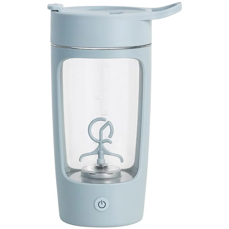 EQURA Sports Fitness Protein Powder Mixing Cup Shaking Cup 650ml Electric Portable Coffee Bottle USB Rechargeable Milk Vortex Mixing Milkshake Cup (No FDA Certificate, BPA-free) - Blue