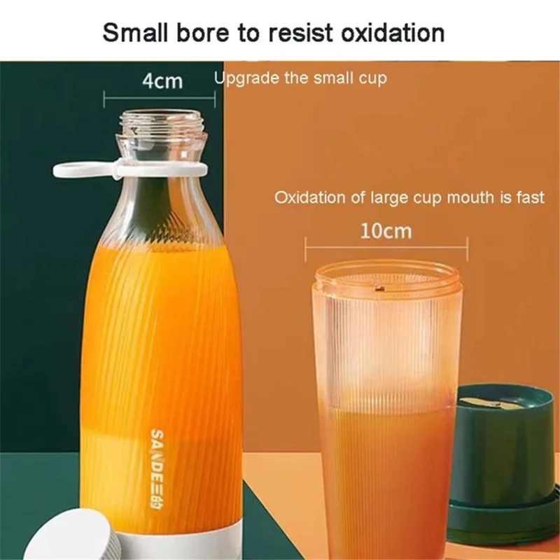 BLENDER 500ml Juicer Cup USB Rechargeable Handheld Fruit  Mixer Bottle Juicer (BPA-Free, NO FDA Certification) - White