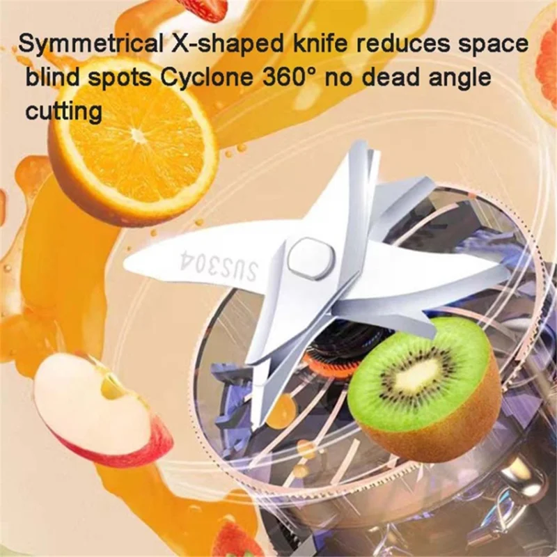 BLENDER 500ml Juicer Cup USB Rechargeable Handheld Fruit  Mixer Bottle Juicer (BPA-Free, NO FDA Certification) - White