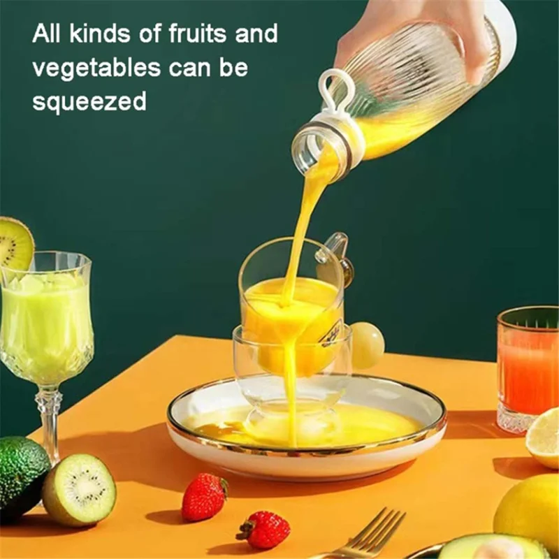 BLENDER 500ml Juicer Cup USB Rechargeable Handheld Fruit  Mixer Bottle Juicer (BPA-Free, NO FDA Certification) - White